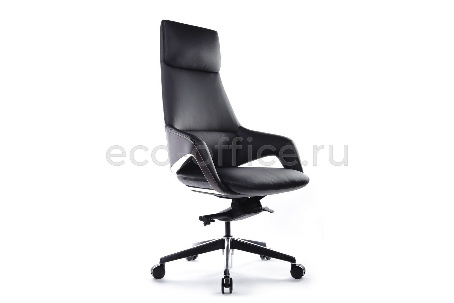 Кресло руководителя RV Design AURA FK005-A Чёрная кожа купить в Екатеринбурге