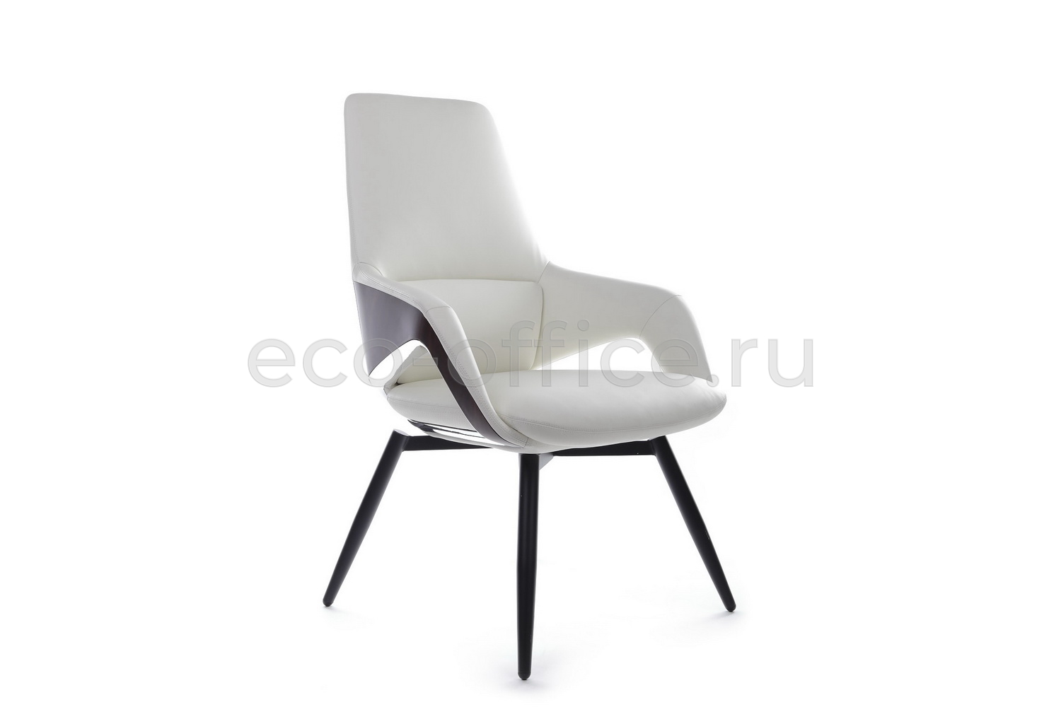Конференц-кресло RV Design AURA-ST FK005-C Белая кожа купить в Екатеринбурге
