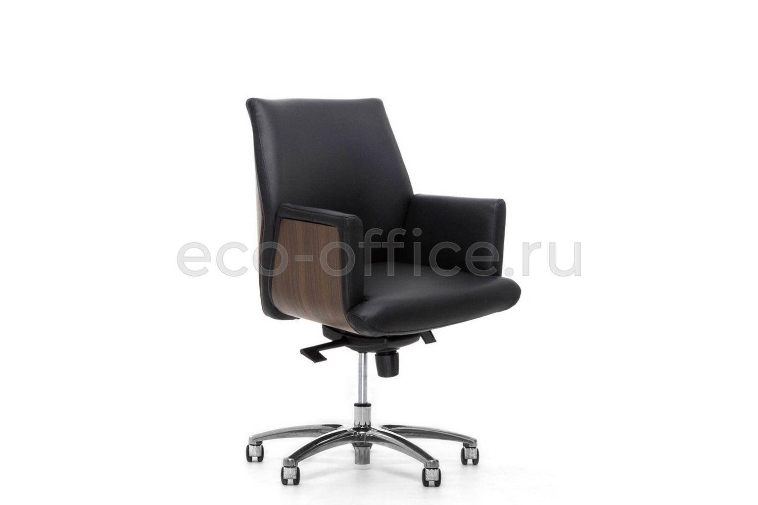 Кресло руководителя Profoffice ZEUS B Орех Чёрная кожа купить в Екатеринбурге