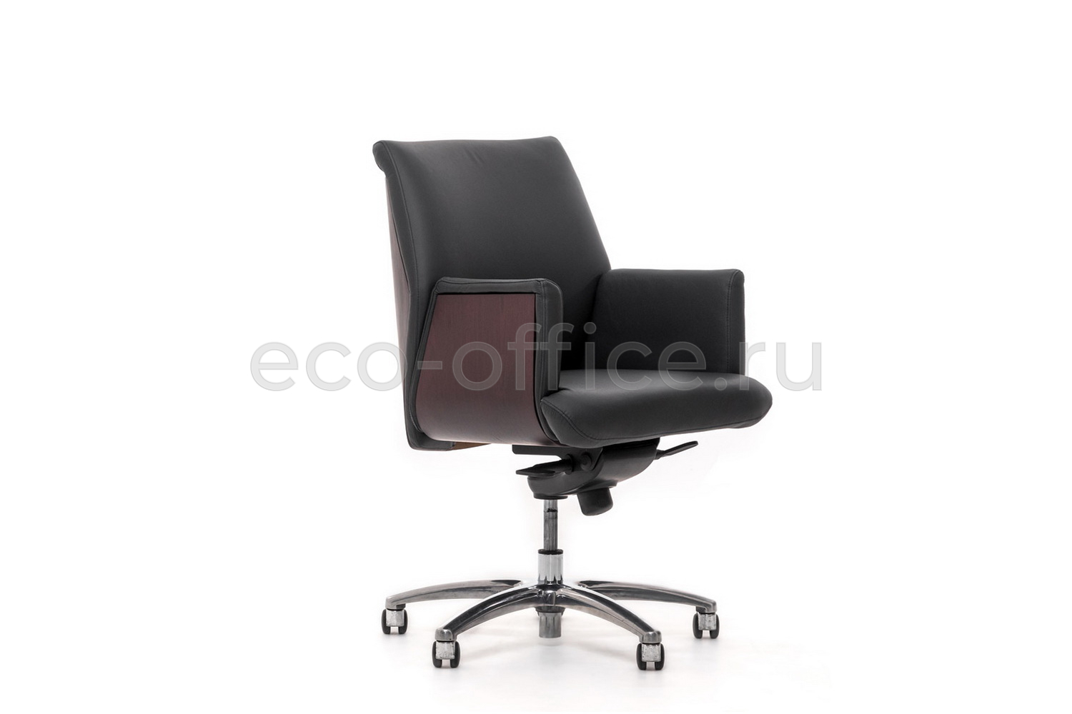 Кресло руководителя Profoffice ZEUS B Палисандр Чёрная кожа купить в Екатеринбурге