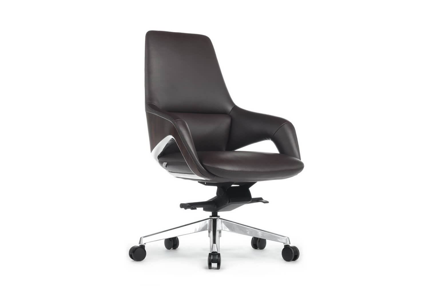 Кресло руководителя RV Design AURA-M FK005-B Тёмно-коричневая кожа купить в Екатеринбурге