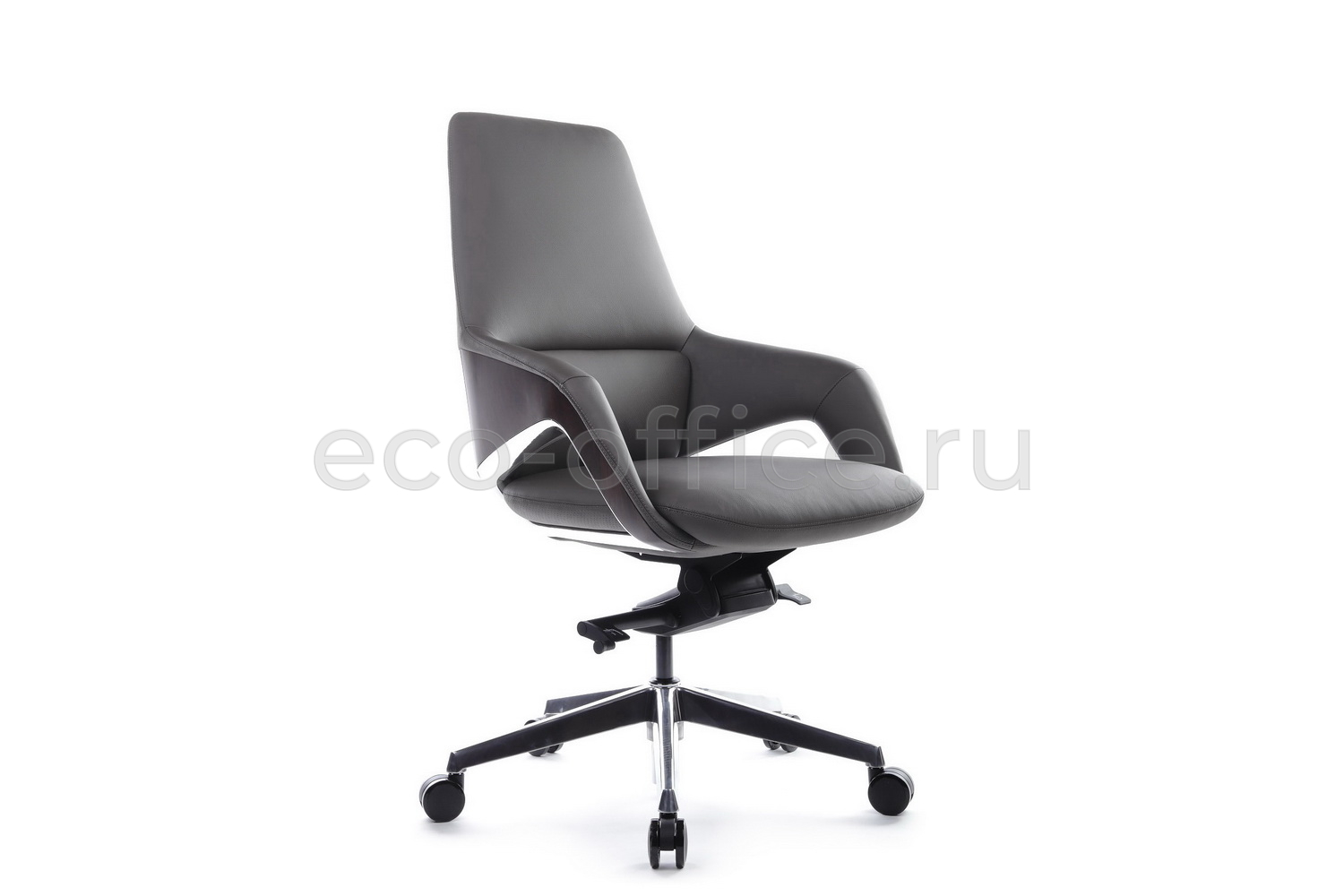 Кресло руководителя RV Design AURA-M FK005-B Антрацит кожа купить в Екатеринбурге