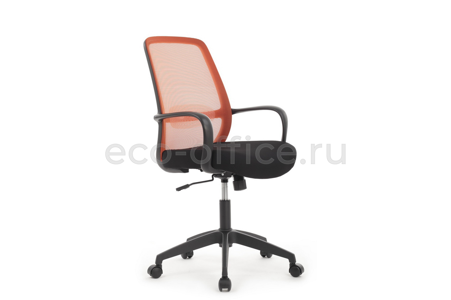Кресло RV Design FAST W-207 Чёрный пластик / Оранжевая ткань купить в Екатеринбурге