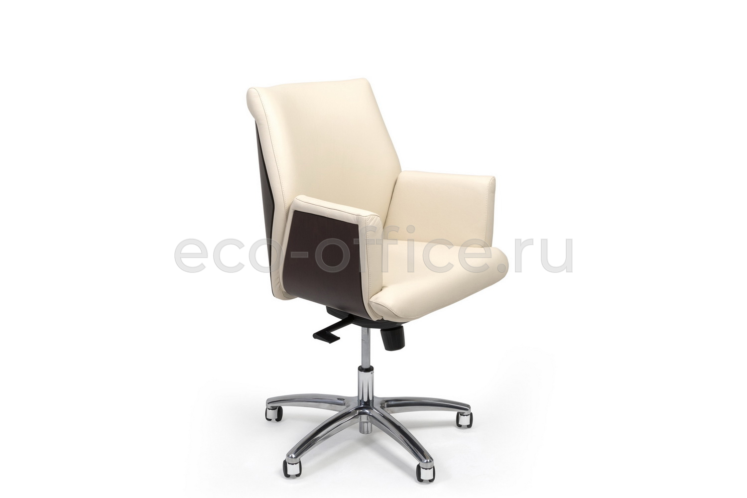 Кресло руководителя Profoffice ZEUS B Палисандр Бежевая кожа купить в Екатеринбурге