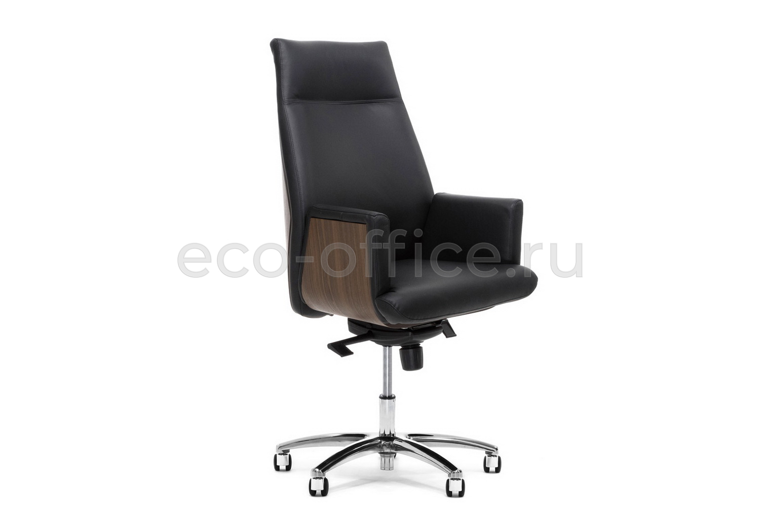 Кресло руководителя Profoffice ZEUS A Орех Чёрная кожа купить в Екатеринбурге