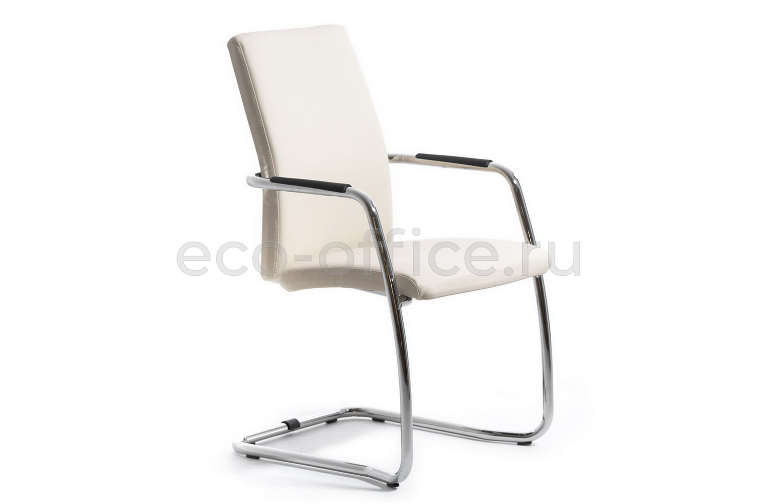 Конференц-кресло Profoffice WELL SEAT на полозьях Бежевая экокожа купить в Екатеринбурге