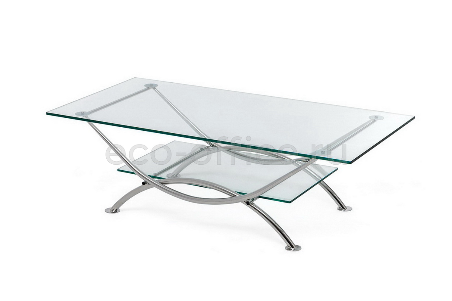 Стол кофейный ARCO clear glass Прозрачное стекло купить в Екатеринбурге