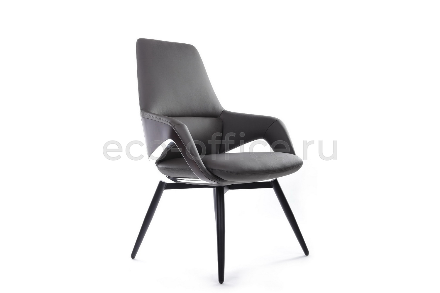 Конференц-кресло RV Design AURA-ST FK005-C Антрацит кожа купить в Екатеринбурге
