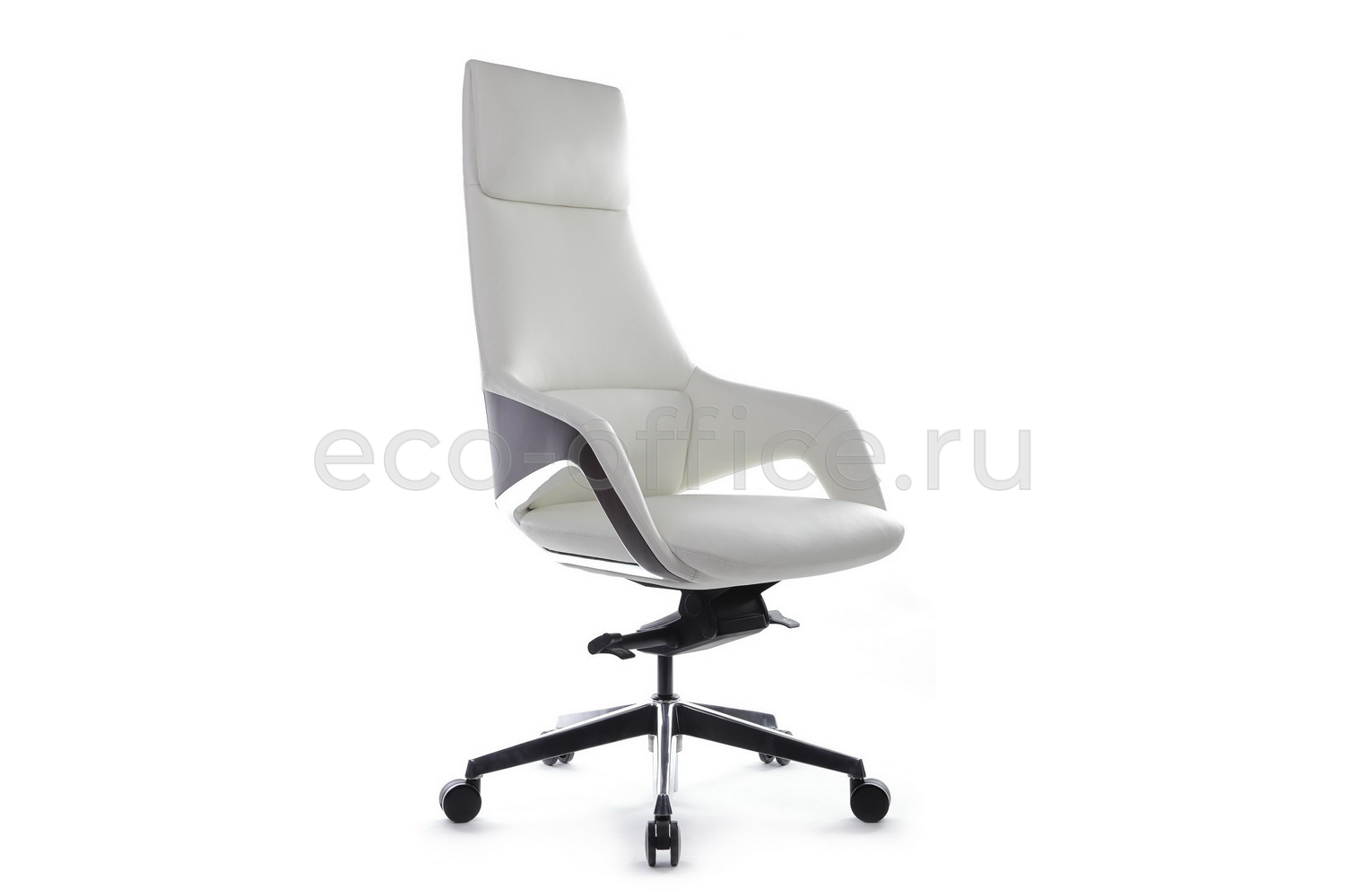 Кресло руководителя RV Design AURA FK005-A Белая кожа купить в Екатеринбурге