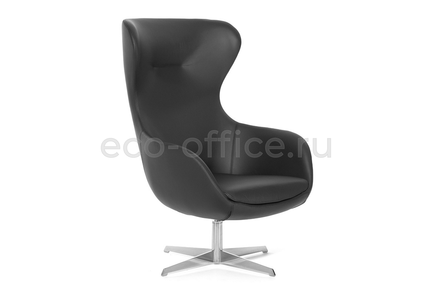 Кресло Profoffice ELEGANCE METAL R7 Dakota black Чёрная кожа купить в Екатеринбурге