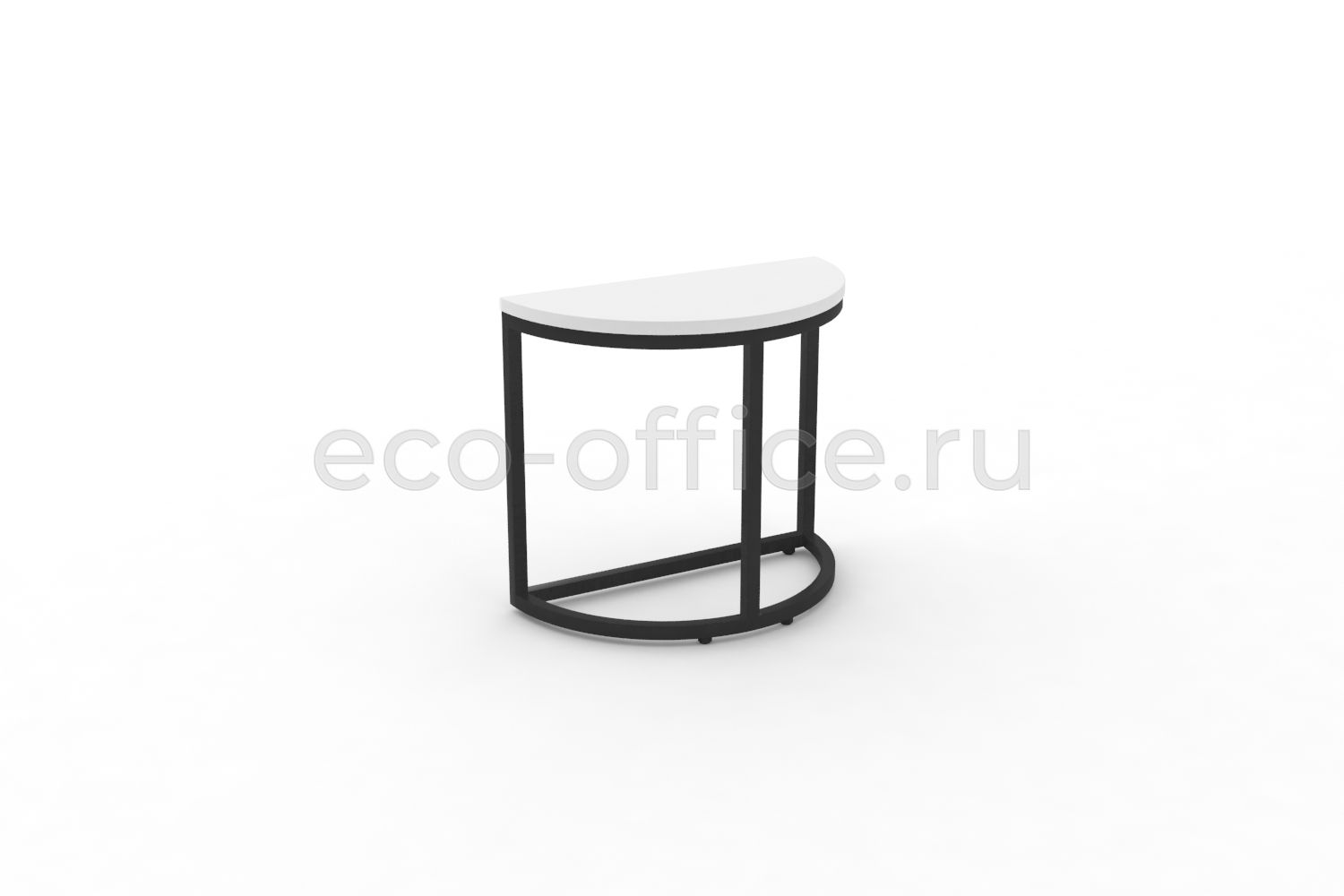 Стол журнальный SLICE-450 Белый Бриллиант / Чёрный металл купить в Екатеринбурге