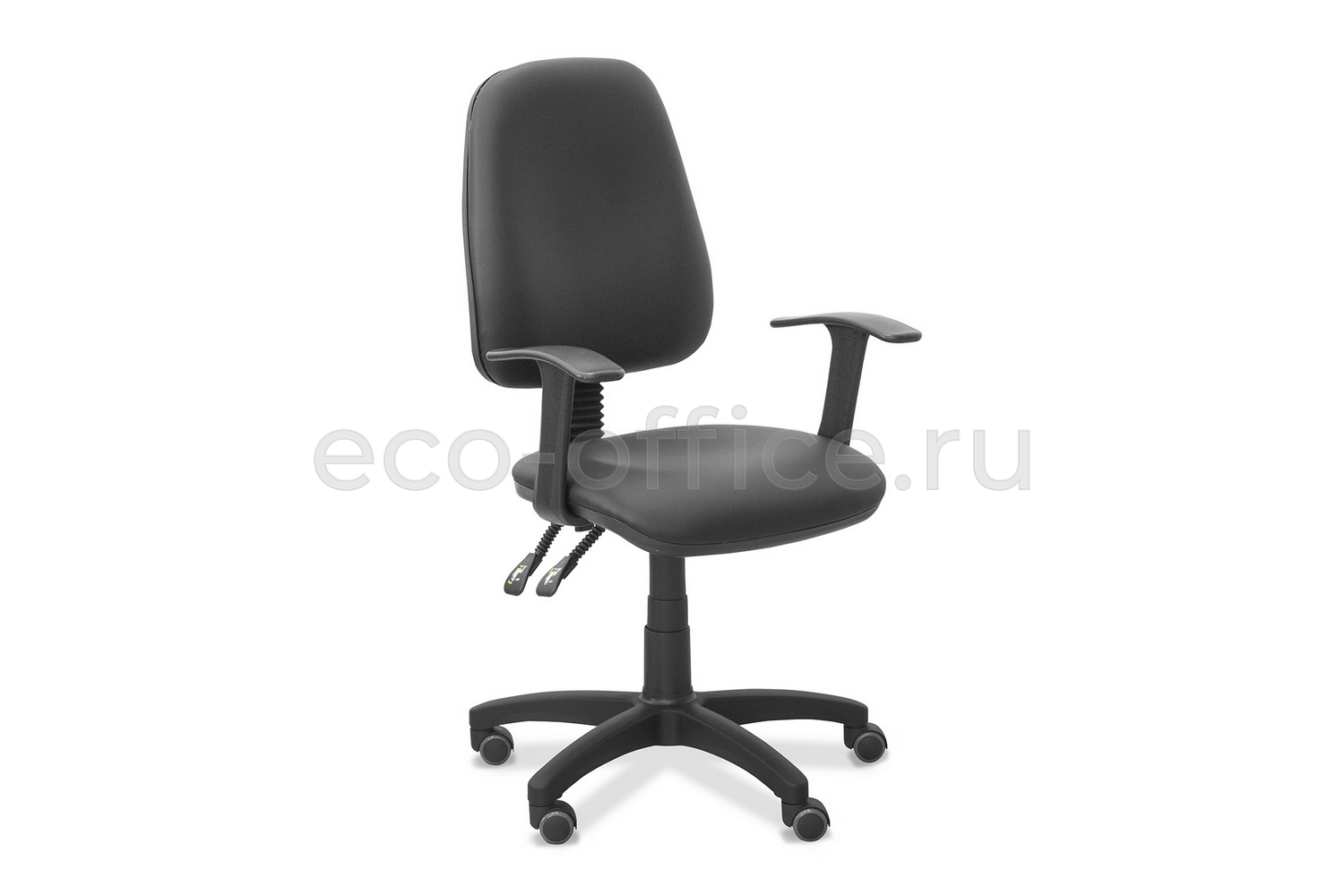 Кресло офисное ЭЛЬЗА Т Чёрная экокожа купить в Екатеринбурге