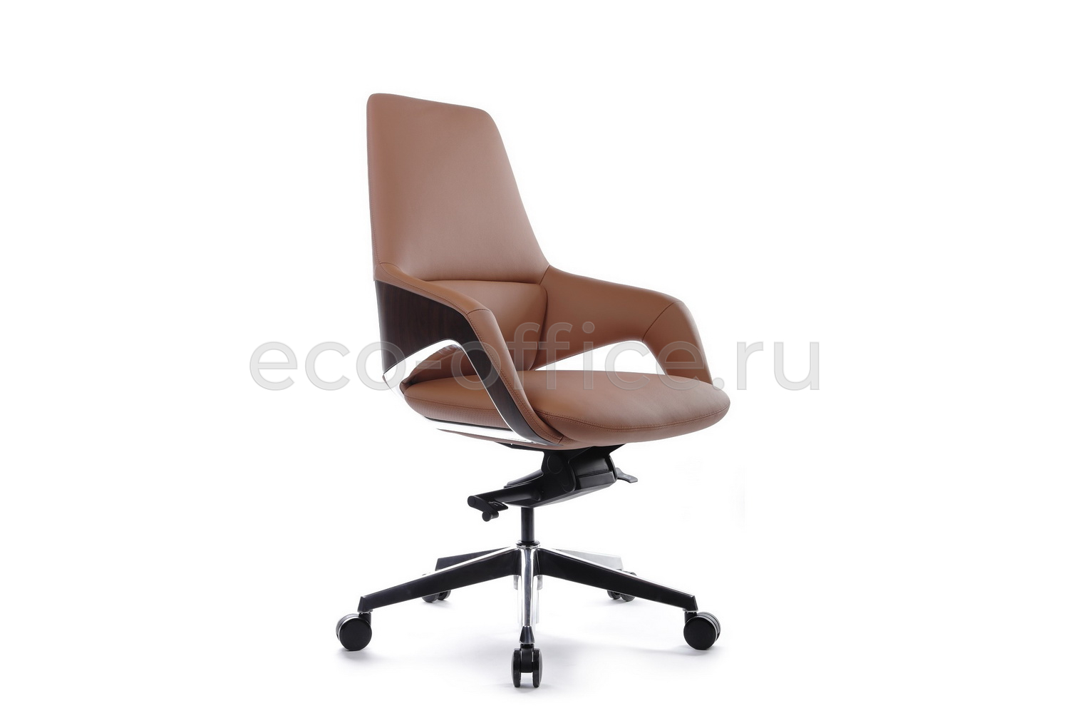 Кресло руководителя RV Design AURA-M FK005-B Светло-коричневая кожа купить в Екатеринбурге