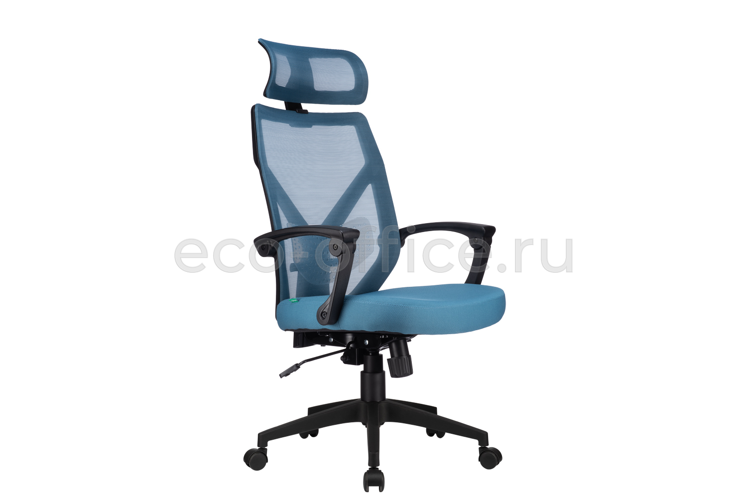 Кресло RV Chair OLIVER W-203 AC Чёрный пластик / Синяя ткань купить в Екатеринбурге