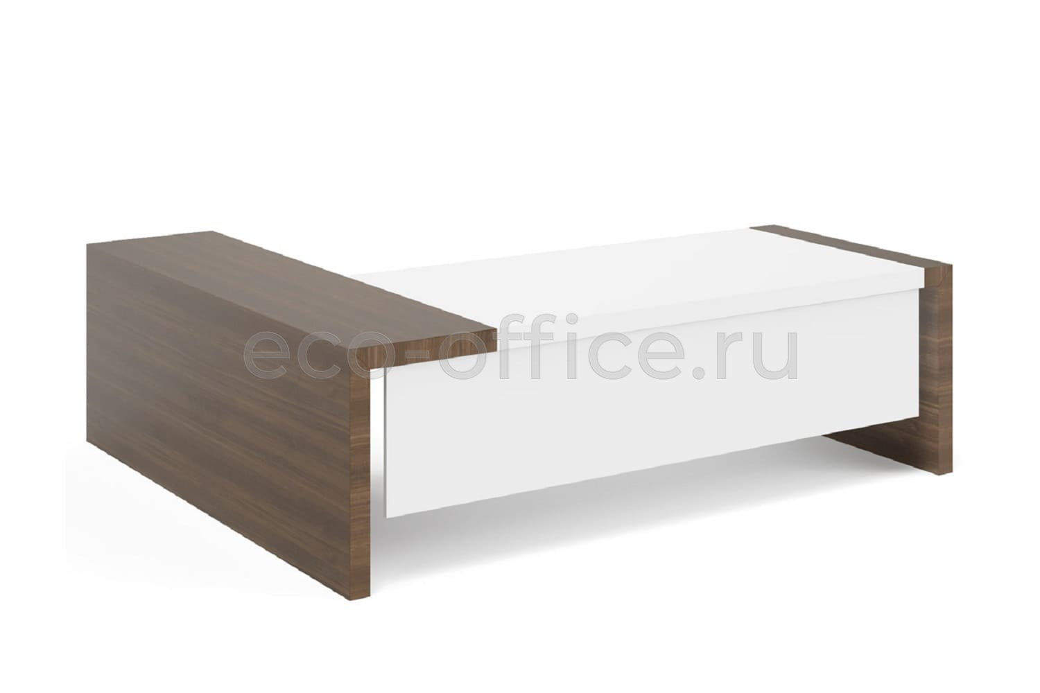 Стол письменный KYO Desk RH L 246+ KYO Front panel Орех / Белый купить в Екатеринбурге