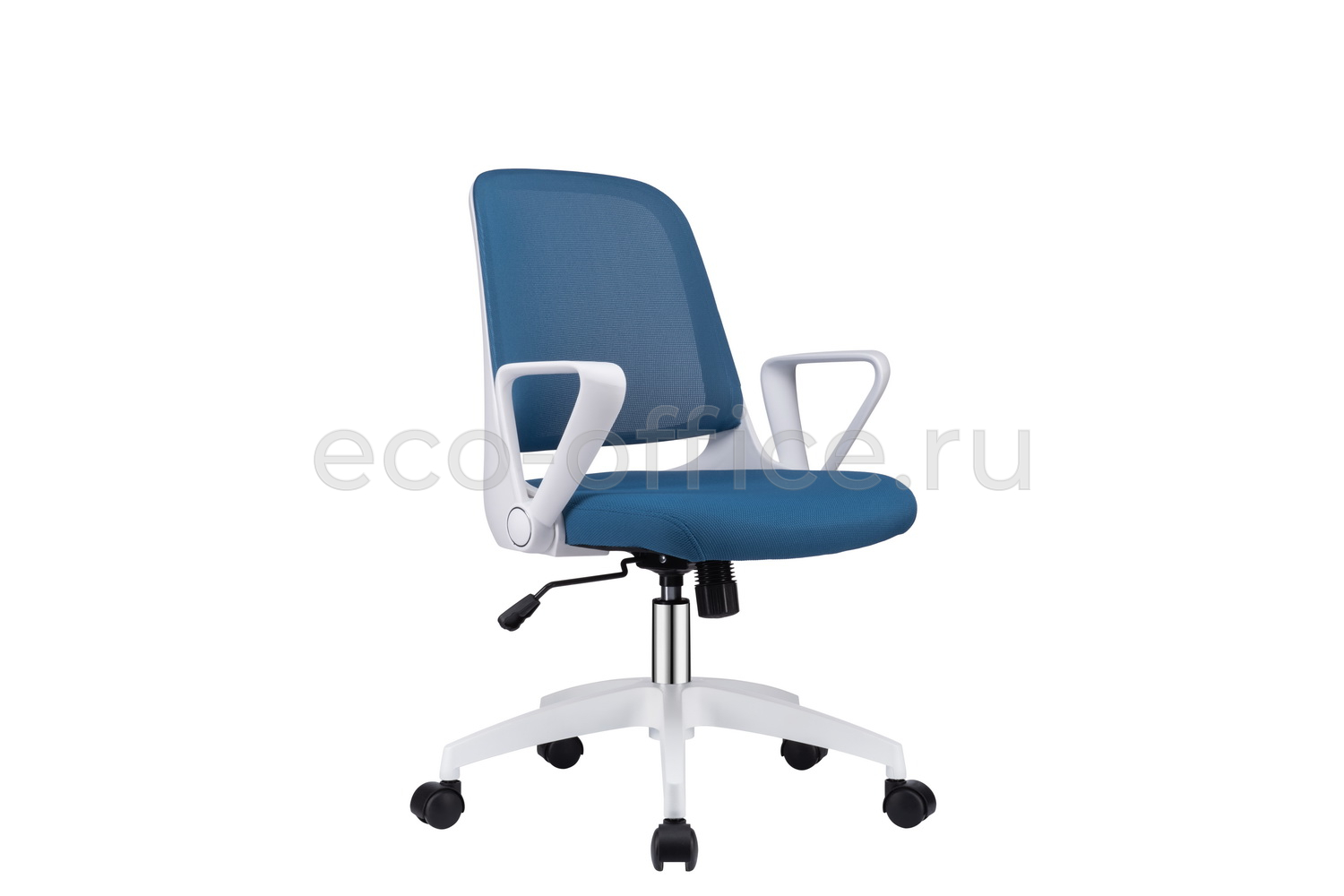 Кресло офисное RV Design W-158 Белый пластик / Синяя сетка купить в Екатеринбурге