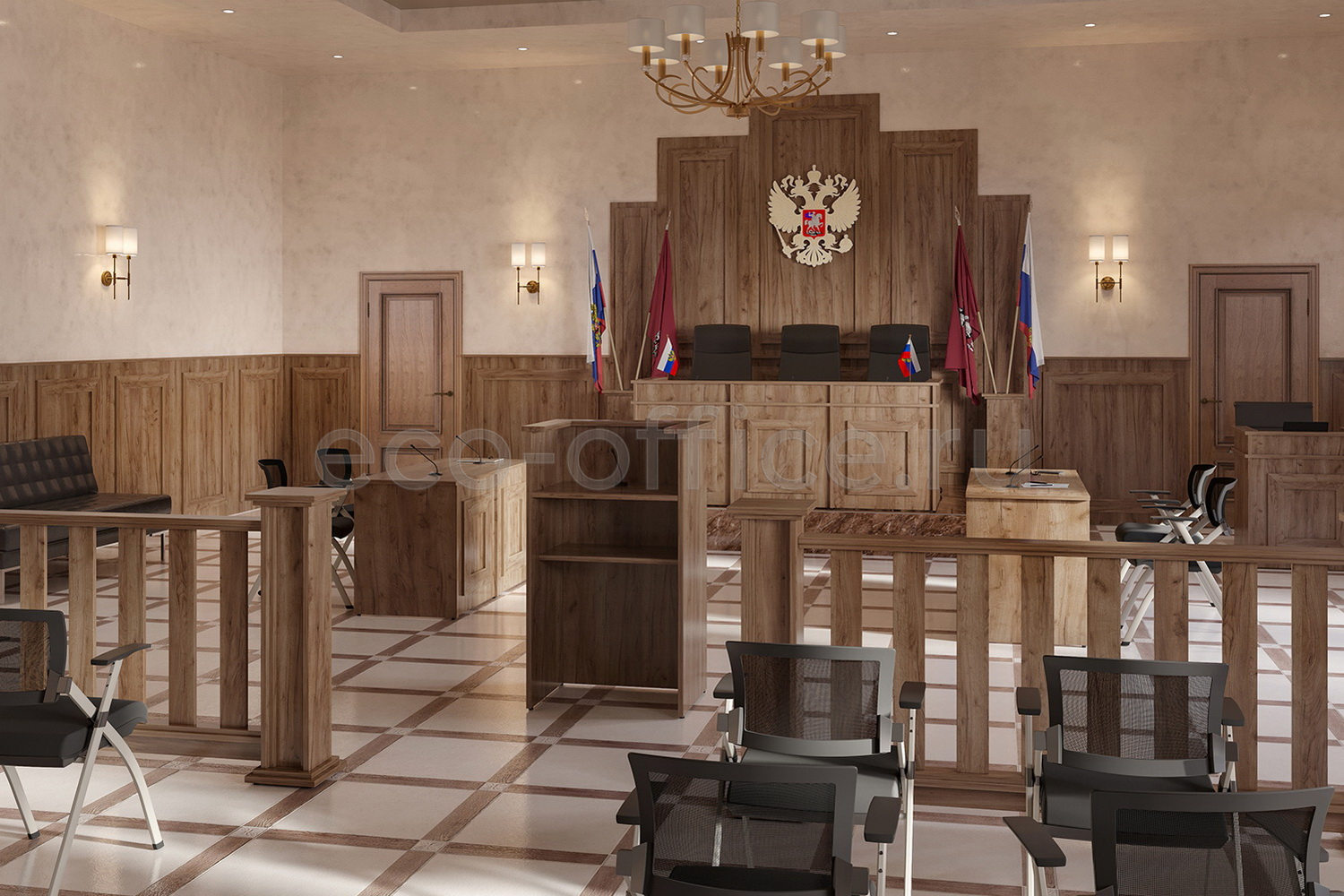 Мебель для залов суда KODEX Дуб Табак купить в Екатеринбурге