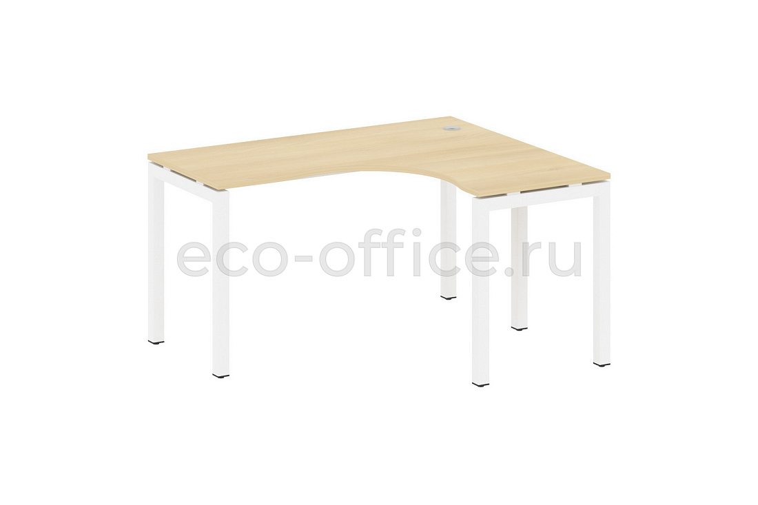 Стол криволинейный правый METAL SYSTEM QUATTRO 5x5 50БП.СА-3 Пр Акация Лорка / Белый металл купить в Екатеринбурге