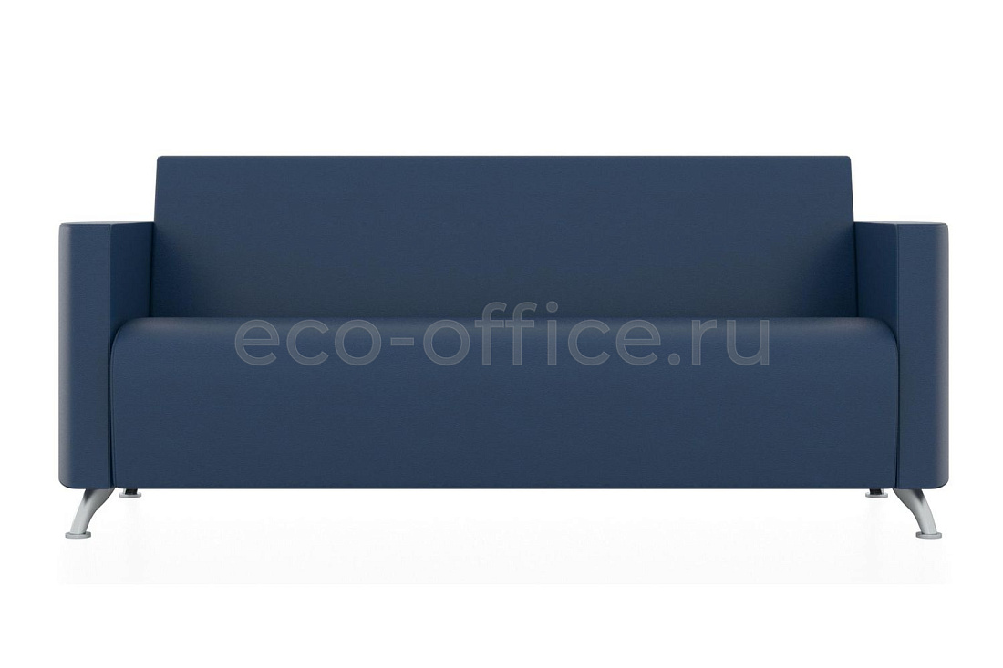 Трехместный диван СИТИ экокожа Euroline 903 Бриллиантово-синий купить в Екатеринбурге