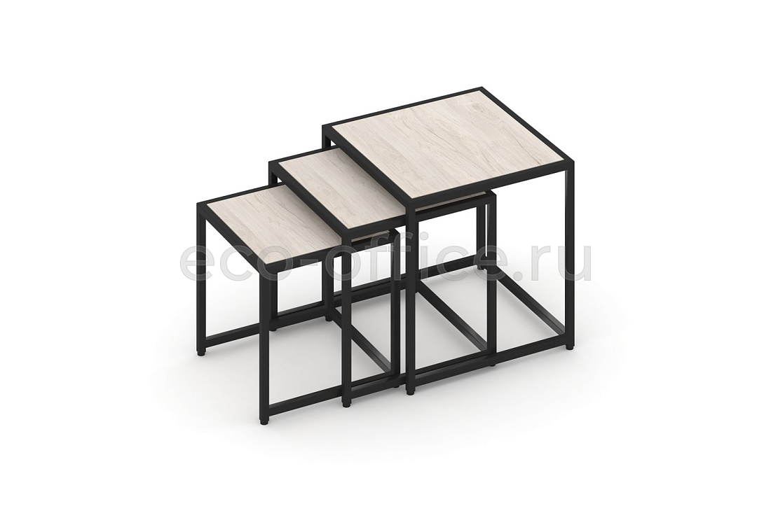Стол журнальный LOFT VR.L-SJK-40 Денвер Светлый / Чёрный металл  стоимость