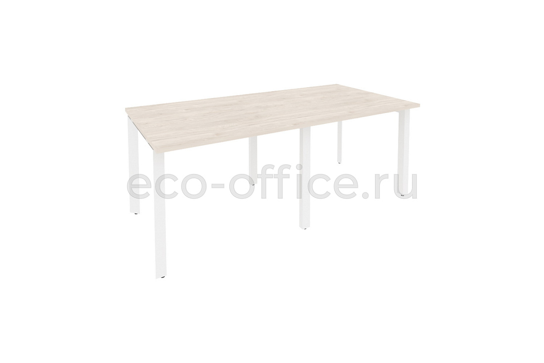 Стол переговорный (2 столешницы) ONIX O.MP-PRG-2.1 Денвер Светлый / Белый металл  купить в Екатеринбурге