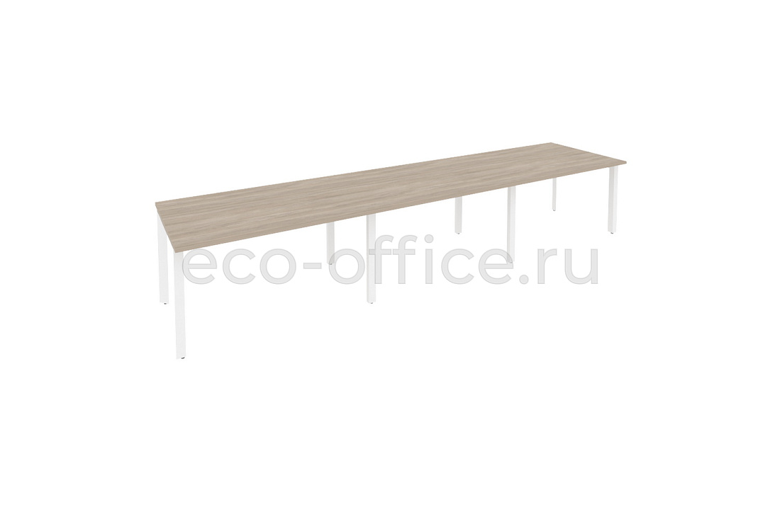 Стол переговорный (3 столешницы) ONIX O.MP-PRG-3.3 Дуб Аттик / Белый металл  купить в Екатеринбурге