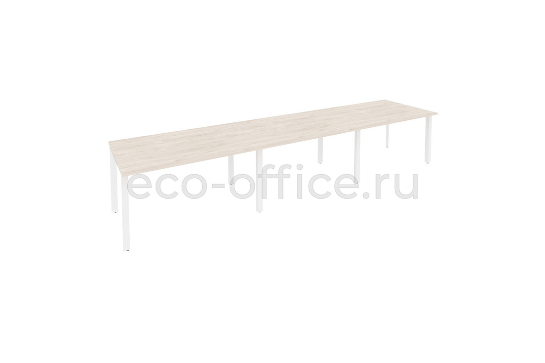 Стол переговорный (3 столешницы) ONIX O.MP-PRG-3.3 Денвер Светлый / Белый металл  купить в Екатеринбурге