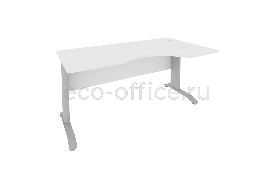 Стол криволинейный правый RIVA Metal ПЛ.СА-1 (R) Белый купить в Екатеринбурге
