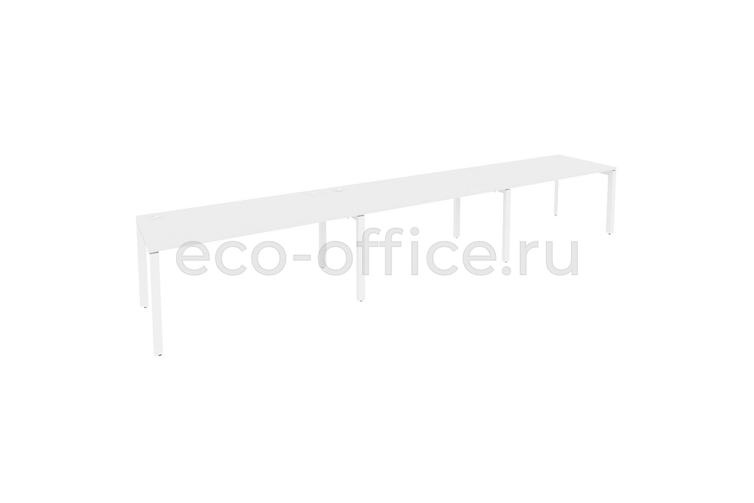 Рабочая станция на П-образном м/к ONIX O.MP-RS-3.4.8 Белый Бриллиант / Белый металл  купить в Екатеринбурге