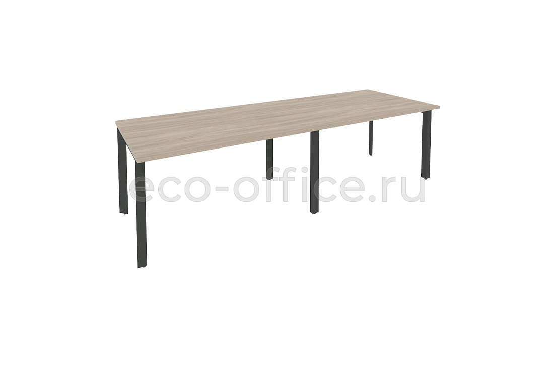 Стол переговорный (2 столешницы) ONIX O.MP-PRG-2.3 Дуб Аттик / Антрацит металл  купить в Екатеринбурге