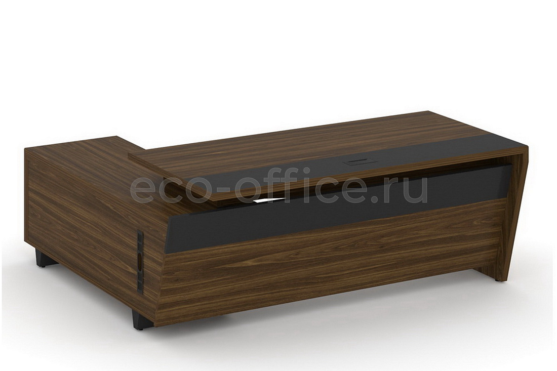Стол руководителя с опорной тумбой CORNER COR.SRT-20(R) Орех Лоренцо купить в Екатеринбурге