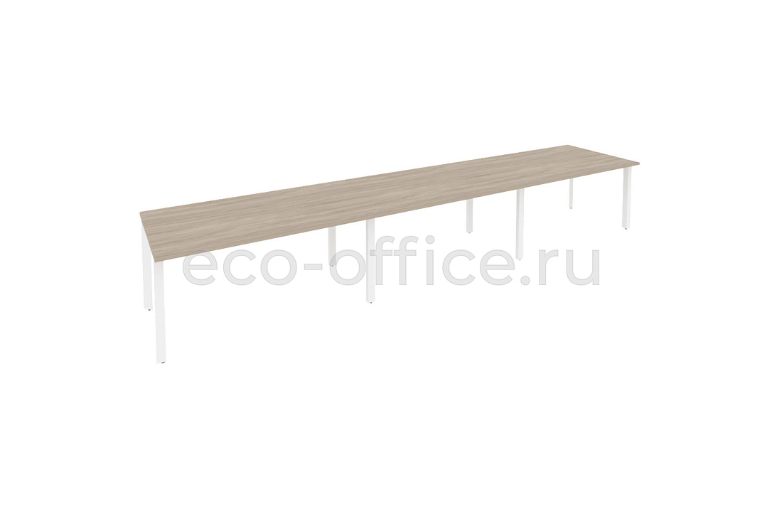 Стол переговорный (3 столешницы) ONIX O.MP-PRG-3.4 Дуб Аттик / Белый металл  купить в Екатеринбурге