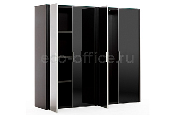 Шкаф для бумаг + гардероб GALA LIB4/899 + LIBW/899 + LIBSH/899 BLACK GLASS купить в Екатеринбурге
