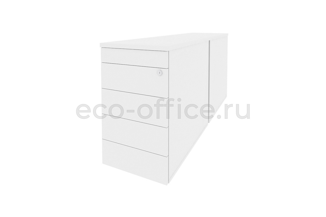 Тумба двойная приставная / опорная (TIP-ON) ONIX O.TPO-2.8 TIP Белый Бриллиант купить в Екатеринбурге