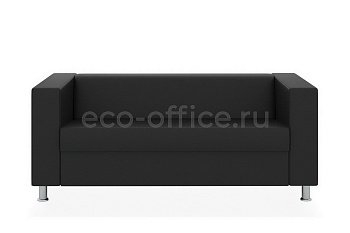 Трехместный диван АПОЛЛО экокожа Euroline 9100 Чёрный купить в Екатеринбурге