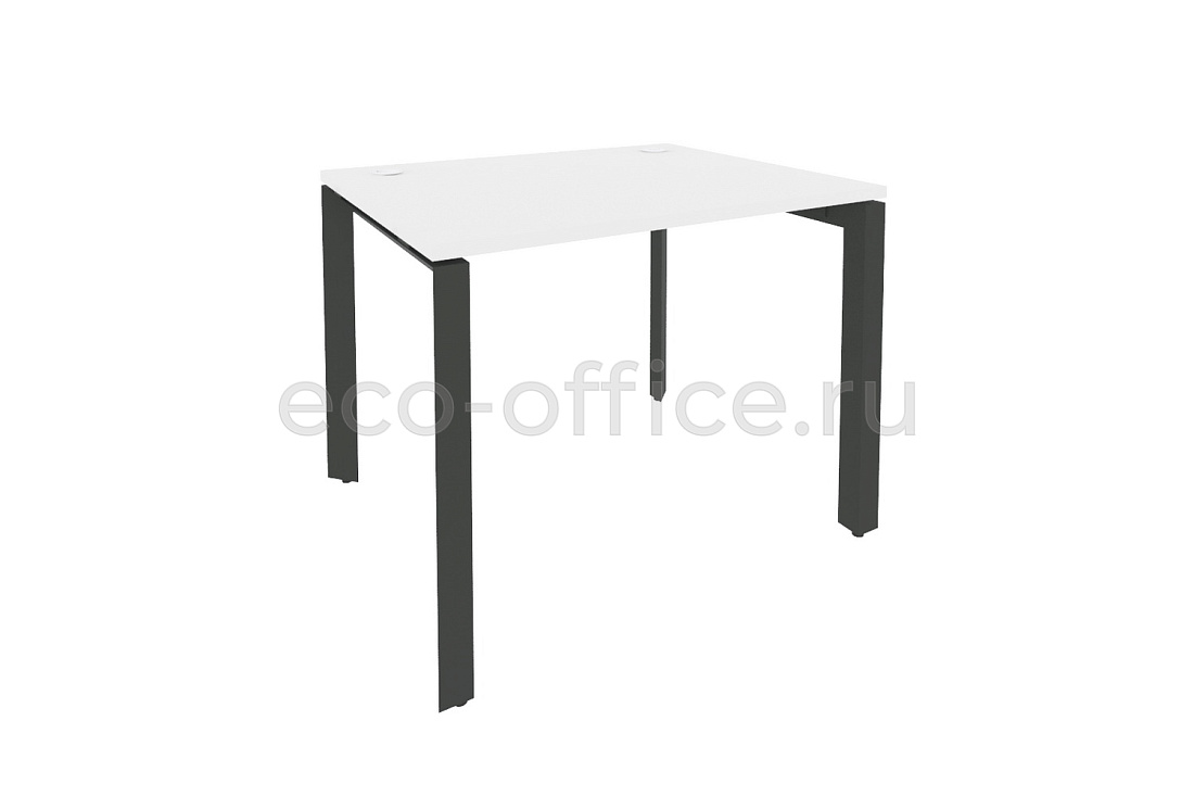 Стол рабочий на П-образном м/к ONIX O.MP-SP-1.8 Белый Бриллиант / Антрацит металл  купить в Екатеринбурге