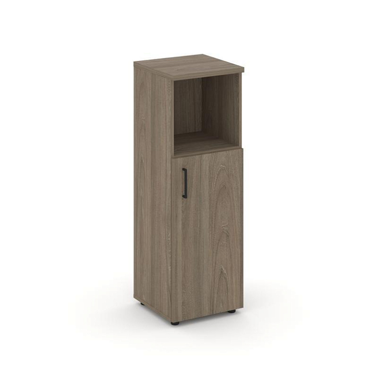 шкаф средний узкий style project sn.stu.e-201(r) вяз благородный/черный ручки фото