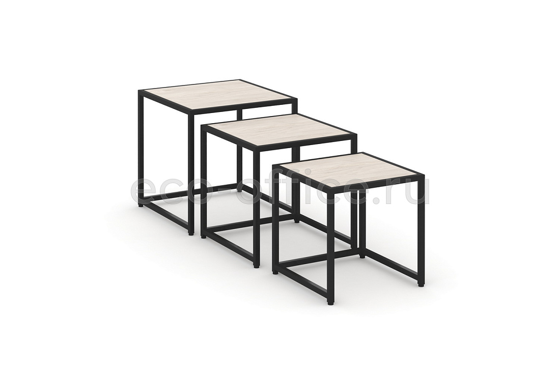 Стол журнальный LOFT VR.L-SJK-40 Денвер Светлый / Чёрный металл  стоимость