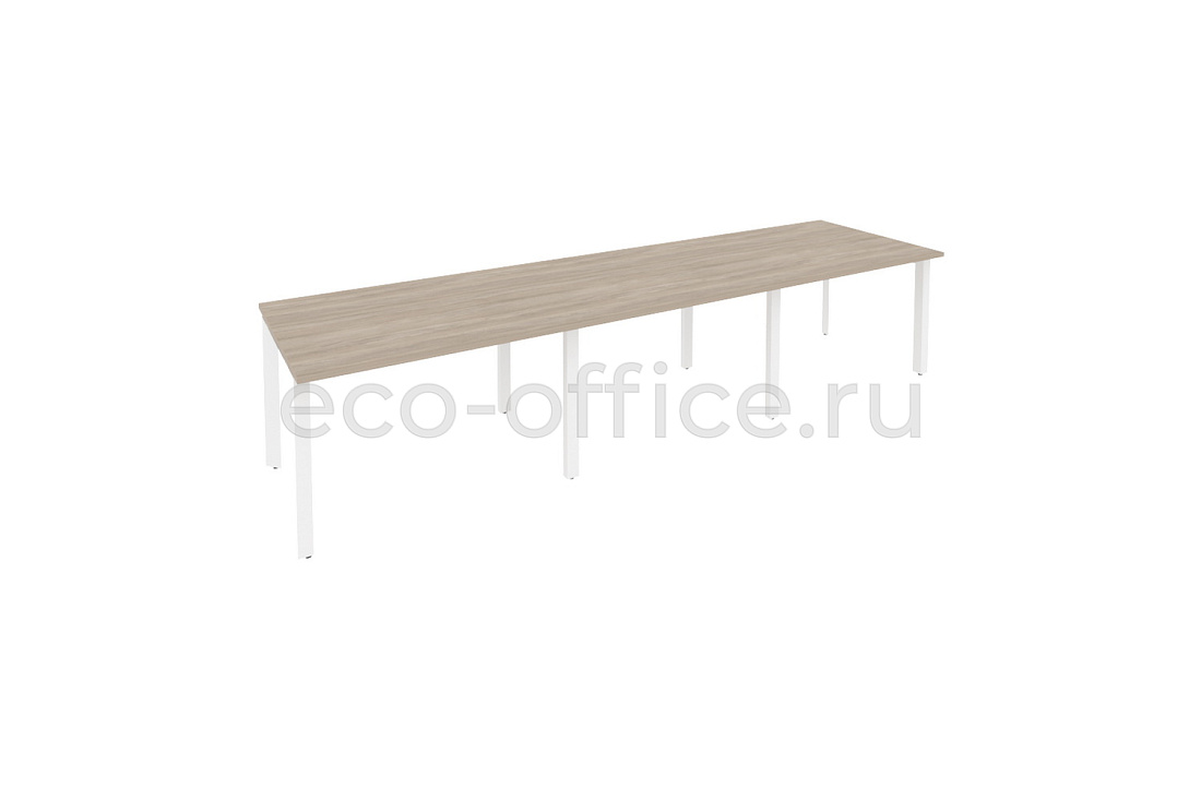 Стол переговорный (3 столешницы) ONIX O.MP-PRG-3.2 Дуб Аттик / Белый металл  купить в Екатеринбурге