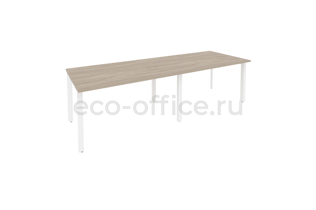 Стол переговорный (2 столешницы) ONIX O.MP-PRG-2.3 Дуб Аттик / Белый металл  купить в Екатеринбурге