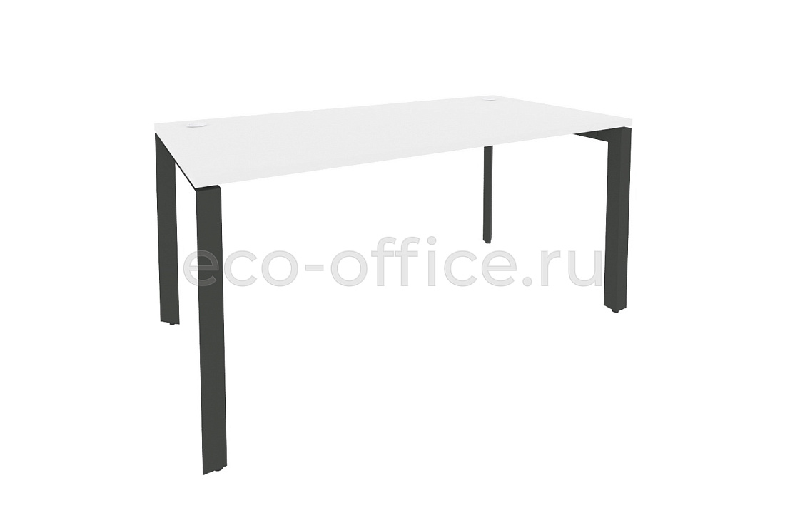 Стол рабочий на П-образном м/к ONIX O.MP-SP-4.8 Белый Бриллиант / Антрацит металл  купить в Екатеринбурге