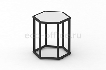 Стол журнальный HEX-450 Белый / Чёрный металл купить в Екатеринбурге