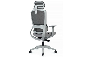Кресло RV Chair SKILL 6245AX-HS Серая сетка / Серая ткань фото