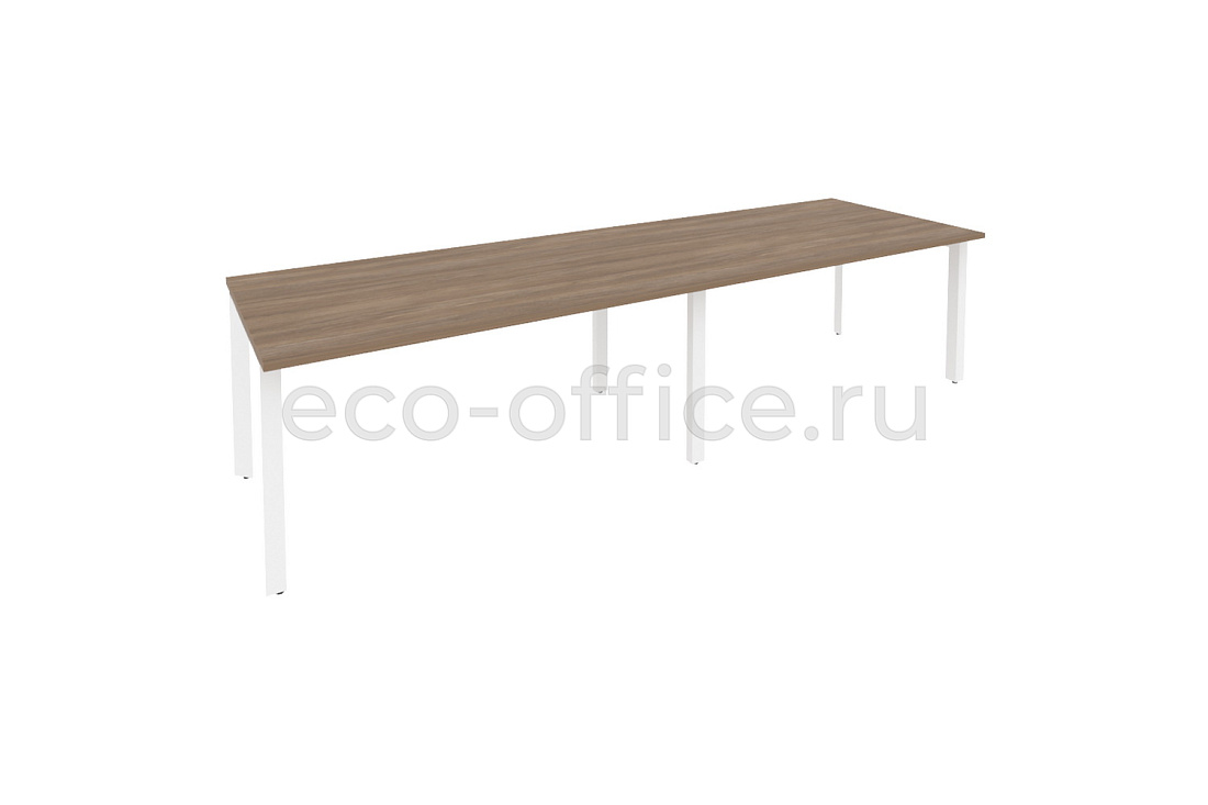 Стол переговорный (2 столешницы) ONIX O.MP-PRG-2.4 Дуб Аризона / Белый металл  купить в Екатеринбурге
