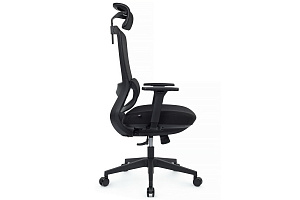 Кресло RV Chair SKILL 6245AX Чёрная сетка / Чёрная ткань фото