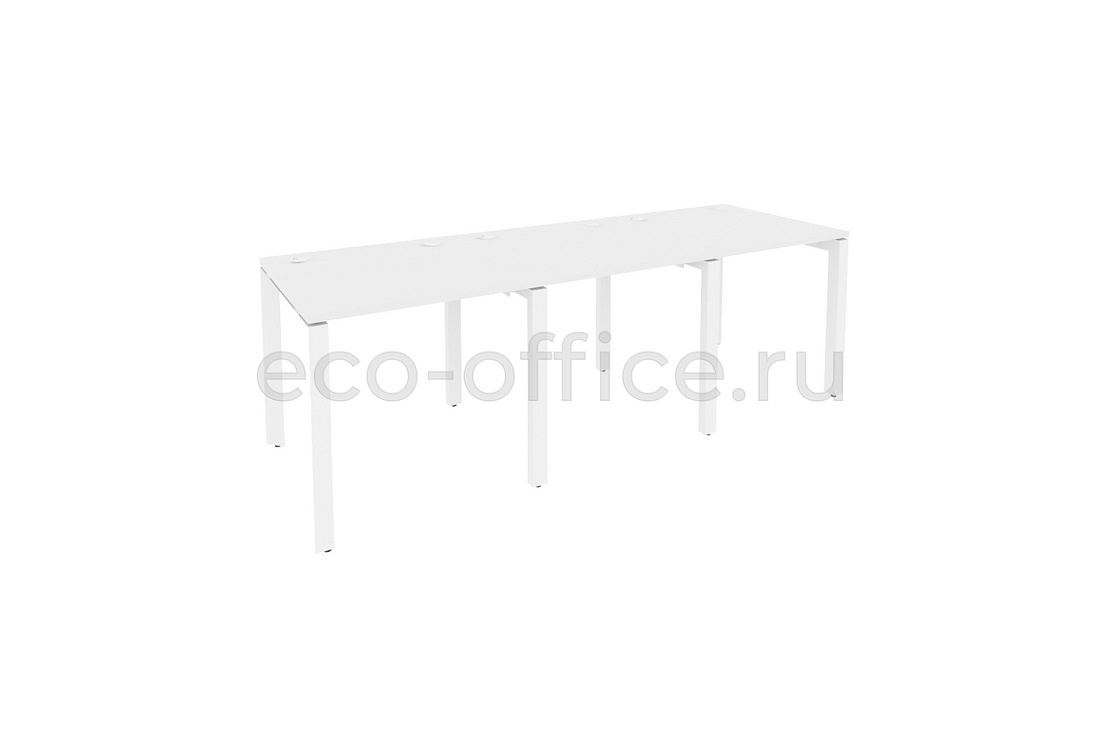 Рабочая станция на П-образном м/к ONIX O.MP-RS-3.0.8 Белый Бриллиант / Белый металл  купить в Екатеринбурге