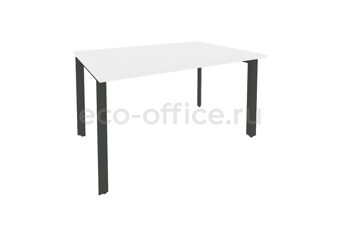 Стол переговорный (1 столешница) ONIX O.MP-PRG-1.3 Белый Бриллиант / Антрацит металл  купить в Екатеринбурге