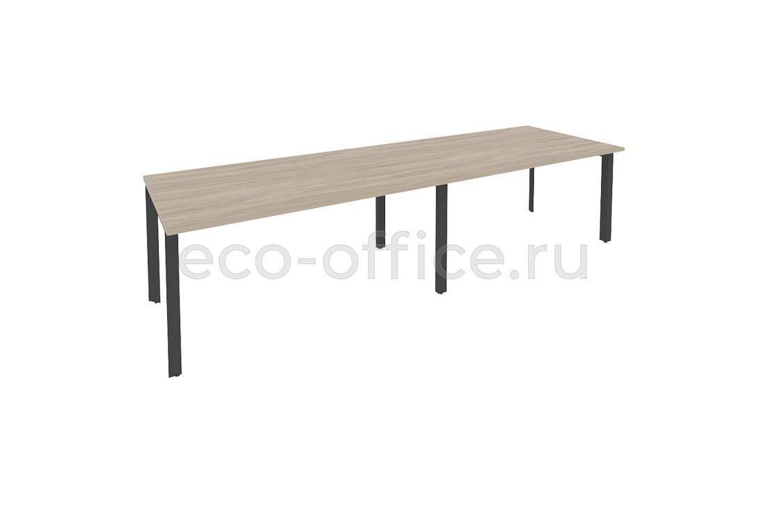 Стол переговорный (2 столешницы) ONIX O.MP-PRG-2.4 Дуб Аттик / Антрацит металл  купить в Екатеринбурге