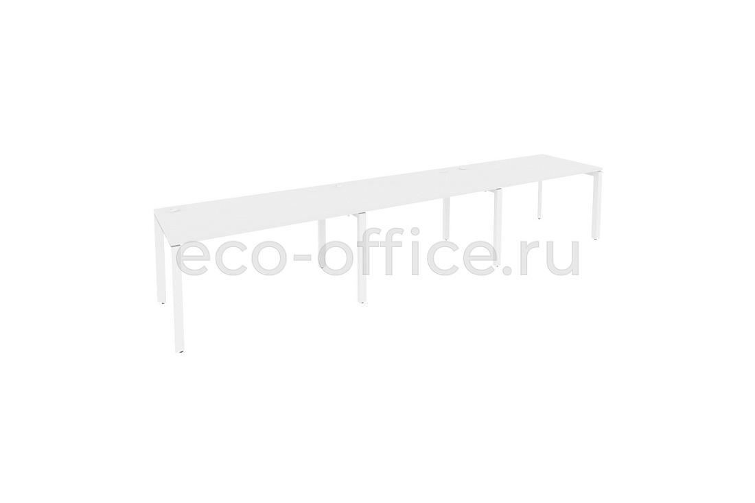 Рабочая станция на П-образном м/к ONIX O.MP-RS-3.3.8 Белый Бриллиант / Белый металл  купить в Екатеринбурге