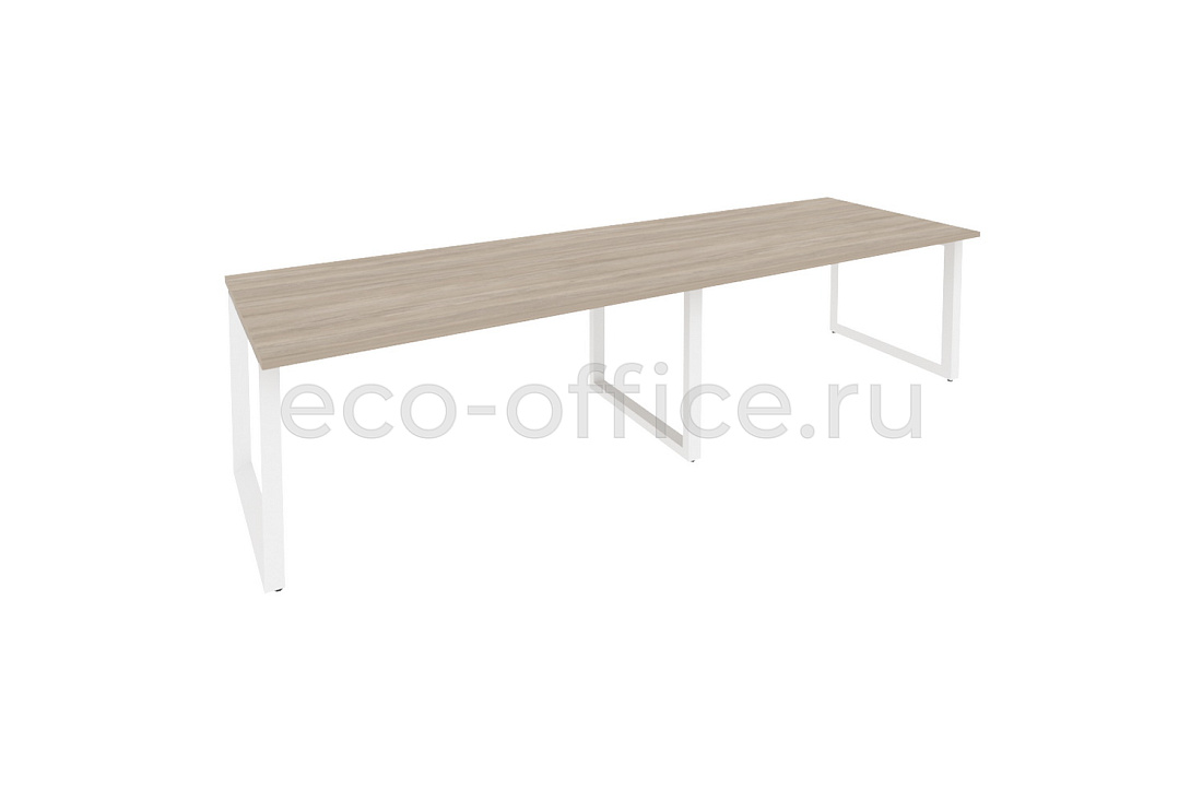 Стол переговорный (2 столешницы) ONIX O.MO-PRG-2.4 Дуб Аттик / Белый металл  купить в Екатеринбурге